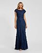 Mac Duggal 9967711P Powder Blue Cap Sleeve Lace Dress
