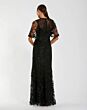 Mac Duggal 9968810P Flutter Sleeve Jewel Neckline Floral Dress