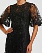 Mac Duggal 9968810P Flutter Sleeve Jewel Neckline Floral Dress