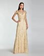 Mac Duggal 9968914P Seafoam Green Flutter Sleeve V-Neckline Dress
