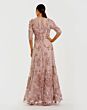 Mac Duggal 9969016P Navy Blue Elbow Sleeve Lace Dress