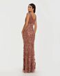 Mac Duggal 9969022P Rose Pink Cap Sleeve V-Neckline Dress