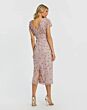 Mac Duggal 9994117P Vintage Lilac Bateau Neckline Midi Dress