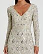 Mac Duggal 5021 Long Sleeve Embellished Dress