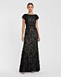 Mac Duggal 67711 Floral Appliques Cap Sleeve Dress