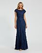 Mac Duggal 67711 Floral Appliques Cap Sleeve Dress