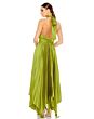 Mac Duggal 11302 Handkerchief Skirt Cross Halter Dress
