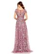 Mac Duggal 20405 Sheer Bodice Cap Sleeve Dress