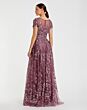 Mac Duggal 20405 Sheer Bodice Cap Sleeve Dress