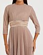 Mac Duggal 30750 Beaded Waist Three Quarter Sleeve Dress