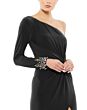 Mac Duggal 55696 Knotted Waist One Sleeve Dress