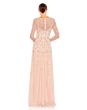 Mac Duggal 9131 Floral Appliques Long Sleeve Dress