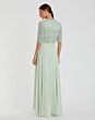 Mac Duggal 9180 Beaded Bodice Jewel Neck Dress