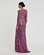 Mac Duggal 5501 Bishop Sleeve Sequin Dress