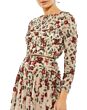Mac Duggal 5533 Floral Beadwork Long Sleeve Dress