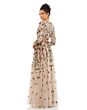 Mac Duggal 5533 Floral Beadwork Long Sleeve Dress