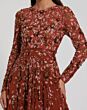 Mac Duggal 5533 Floral Beadwork Long Sleeve Dress