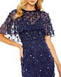Mac Duggal 93653 Cape Sleeve Embellished Dress