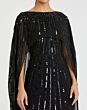 Mac Duggal 93869 Cape Sleeve Embellished Dress