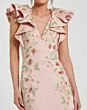 Mac Duggal 11773 Flutter Sleeve Fit-And-Flare Floral Evening Dress