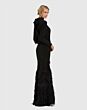 Mac Duggal 11839 Feather Skirt Keyhole Neck Dress