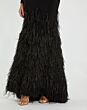 Mac Duggal 11839 Feather Skirt Keyhole Neck Dress
