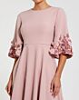 Mac Duggal 11854 3D Floral Sleeve Jewel Neck A-Line Dress
