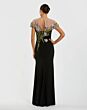 Mac Duggal 11912 Illusion Cap Sleeve Keyhole Back Dress