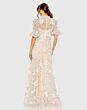 Mac Duggal 20452 Sheer Sleeve Stand-Up Collar A-Line Dress