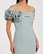 Mac Duggal 21104 Off-The-Shoulder Rosette Neck Mermaid Dress