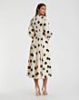 Mac Duggal 27542 Bishop Sleeve V-Neck Polka Dot Dress