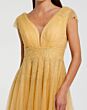 Mac Duggal 37018 Cap Sleeve V-Neck Embellished Dress
