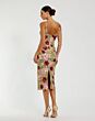 Mac Duggal 6124 Scoop Neck Beaded Floral Back Slit Evening Dress
