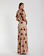 Mac Duggal 6125 Floral Beaded Puff Sleeve Dress