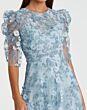 Mac Duggal 68193 Puff Sleeve Jewel Neck Mother Of The Bride Dress