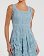 Mac Duggal 8250 Ruffle Midi Scoop Neck Mother Of The Bride Dress