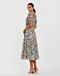 Mac Duggal 8302 Jewel Neck Ruffle A-Line Floral Formal Dress