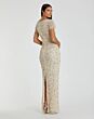Mac Duggal 94205 Bateau Neck Back Slit Beaded Dress
