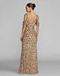 Mac Duggal 10139 Cold-Shoulder Beaded Column Silhouette Dress