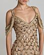 Mac Duggal 10139 Cold-Shoulder Beaded Column Silhouette Dress