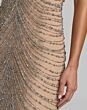 Mac Duggal 10206 Beaded Halter Neck Fitted Dress
