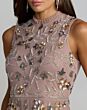 Mac Duggal 10815 Beaded A-line Sleeveless Taupe Dress
