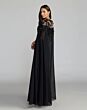 Mac Duggal 11954 Cape Sleeve Black Chiffon Dress