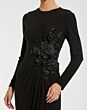 Mac Duggal 11960 Long Sleeve Jewel Neck Black Jersey Dress