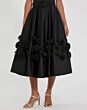 Mac Duggal 21039 Black Cap Sleeve Midi Dress