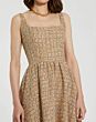 Mac Duggal 21071 Ruffle Hem A-Line Taupe Midi Dress