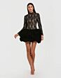 Mac Duggal 21175 Bubble Skirt Long Sleeve Dress