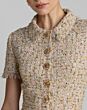 Mac Duggal 21222 Short Sleeve A-Line Ecru Multicolor Dress