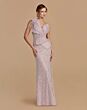 Mac Duggal 21275 Pearl-Beaded Strapless Column Dress