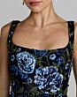 Mac Duggal 21295 Sleeveless Square Neck Blue Multicolor Dress